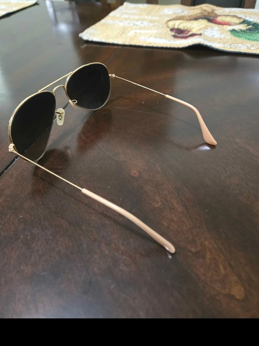 Ray-Ban Polarized Aviator Sunglasses - Gold Frame, Blue  Lenses